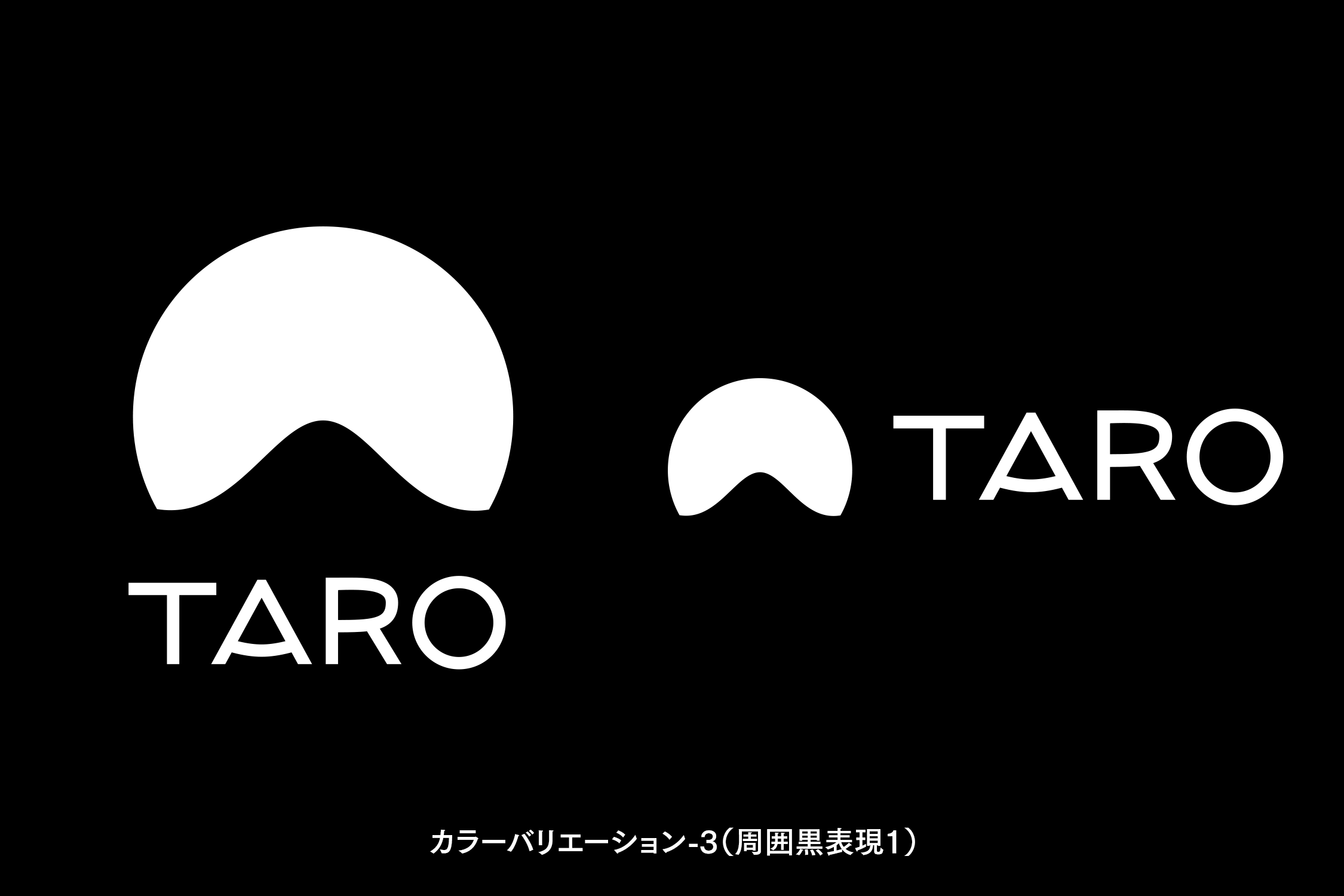 ロゴ TARO カラーバリエーション3（周囲黒表現1）