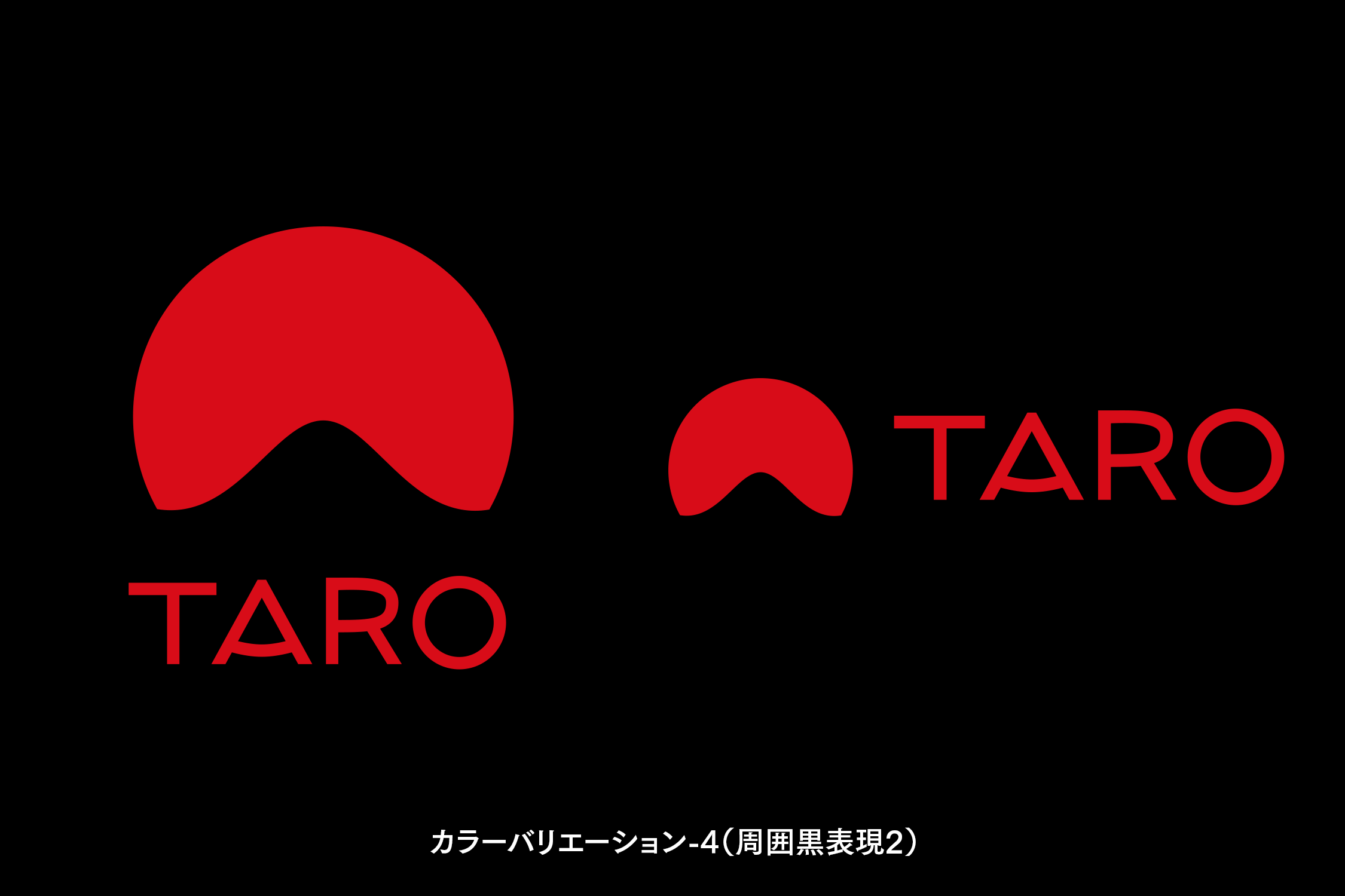 ロゴ TARO カラーバリエーション4（周囲黒表現2）